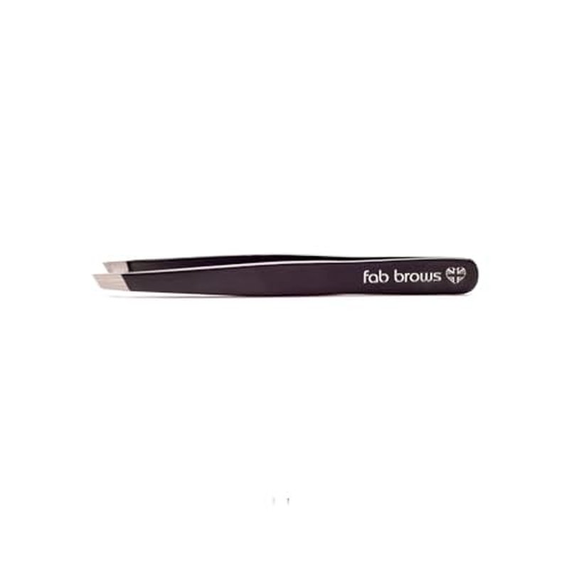 Fab Brows Professional-Grade Tweezers | Stainless Steel Eyebrow Tweezers for Women | Multipurpose Flat Tweezers for Facial Hair, Splinters, Ingrown Hair | Seamless Hair Plucking | Women's Grooming