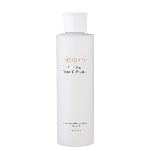 Milk Peel Toner to Essence with Milk Protein & Vitamin C – 10% AHA Exfoliating Toner for Sensitive Skin, 200ml