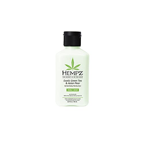 Exotic Hemp Seed Oil Body Moisturizer with Green Tea & Asian Pear - Pack of 4, 2.25 Fl Oz