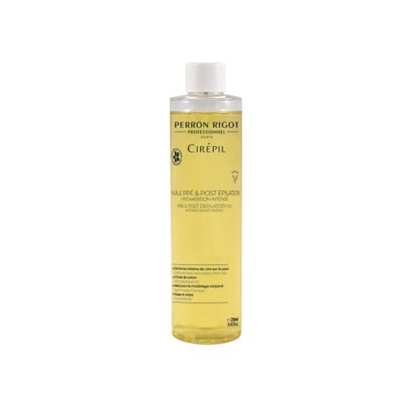 Cirepil - Pre & Post Depilatory Oil - Protects Skin for Comfortable Waxing & Removes Wax Residue - Soothing Jasmine Scented Formula - Professional Oil Bottle, 250ml