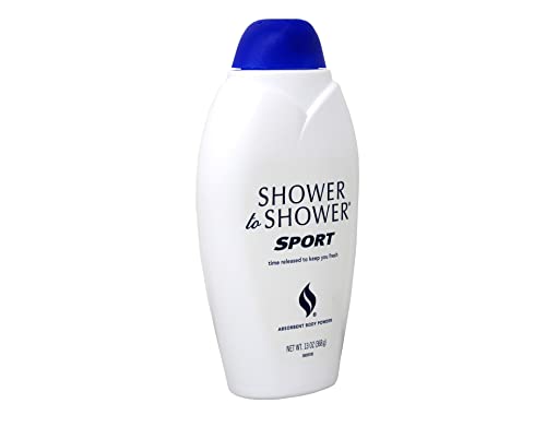 Shower to Shower Sport Absorbent Body Powder 13 oz (Pack of 4)
