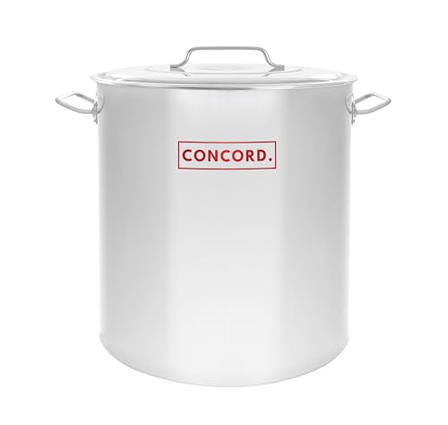 40 Quart Stainless Steel Stock Pot with Lid - Commercial Heavy Duty Cooking