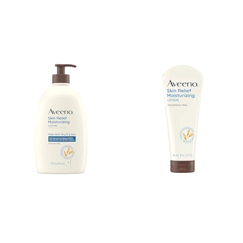 Aveeno Skin Relief Moisturizing Lotions with Triple Oat Complex for Dry Skin, 33 fl oz and 8 fl oz