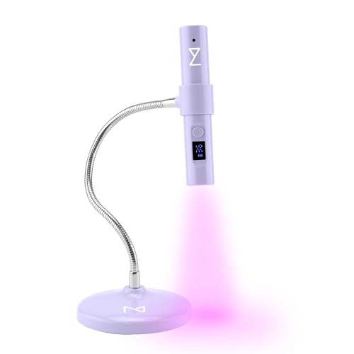 M - GlamCure GO Nail Flash Cure Lamp with Focus Beam Technology, Touch Screen - LED & UV Nail Light - Curing Lamp for Gel Nails, Acrylic, Builder - Portable & Adjustable (Violet)