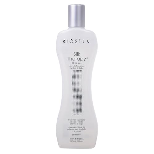 BioSilk Silk Therapy Original Cure, Reconstructing Treatment For Adding Shine & Helping Prevent Split Ends, Sulfate, Paraben, & Cruelty-Free, 12 Oz | Adding Shine, Sulfate Free, Paraben Free, Cruelty Free, 12 Oz