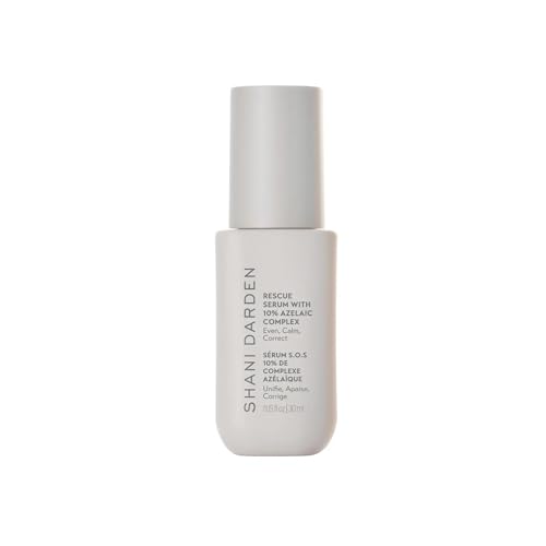 Shani Darden Rescue Serum with 10% Azelaic Complex, Lightweight Hydrating Azelaic Acid Serum for Face with Oat Kernel & Aloe Extracts, Helps Skin Redness & Acne, Non-Comedogenic, Vegan, 1 fl oz