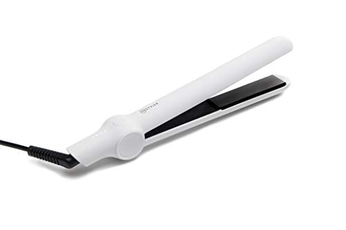 Ceramic Hair Straightener Flat Iron for All Hair Types - White