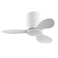 White 25-Inch Ceiling Fan No Light Remote Reversible 6-Speed Indoor Outdoor