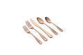 Copper Satin 20-Piece Flatware Set for 4 - Modern Dinnerware Cutlery