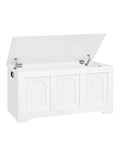 DINZI LVJ Wooden Toy Storage Chest White 39.4 Inch Large Capacity Storage Box