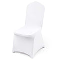 White Stretch Chair Covers 50 Pcs for Wedding & Banquet Dining Chairs - Elastic Slipcovers