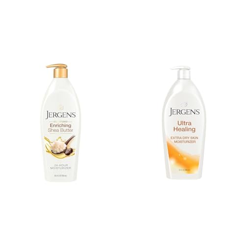 Jergens Hand and Body Lotion & Ultra Healing Dry Skin Moisturizer, Body and Hand Lotion for Dry Skin, for Quick Absorption into Extra Dry Skin, with HYDRALUCENCE blend, Vitamins C, E, and B5, 32 Ounce
