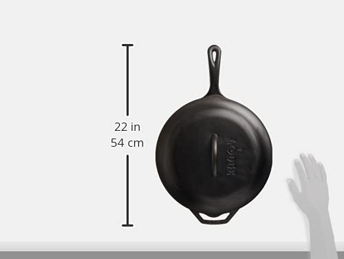 Lodge 5 Quart Pre-Seasoned Cast Iron Deep Skillet with Lid - Versatile Cookware