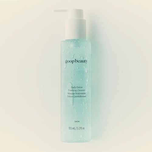 Goop Daily Detox Foaming Cleanser - Hydrating Face Wash with Malachite & AHAs, 5.2 fl oz