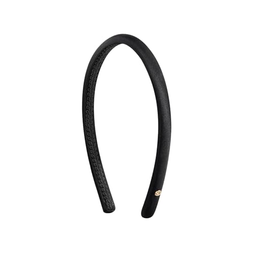 EVITA PERONI Black Silk Headband for Women - Non-Slip Comfort Hair Accessory