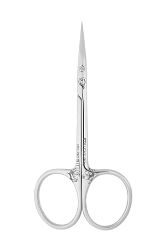 STALEKS PRO S 21 Hook-Tip Cuticle Scissors - Ergonomic Manicure Tool