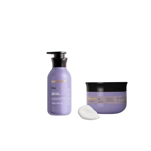 Nativa SPA Body Smoothing Lilac Bundle: Body Lotion (13.5oz) & Whipped Body Oil (6.1oz) with Nourishing Quinoa Oil + Bioretinol