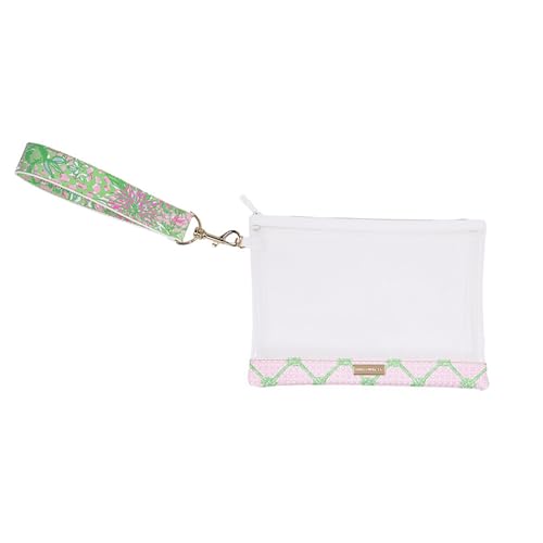 Lilly Pulitzer Small Makeup Bags, Cosmetic Zipper Pouches for Travel and Purse, Set of 3, Lime Feeling Good