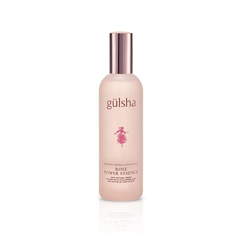 g?lsha ROSE POWER ESSENCE with Rosa Damask and Hyaluronic Acid, Booster for Hydration and Protection, Free from Chemicals, 100% Natural, 100 ml/3.38 fl oz