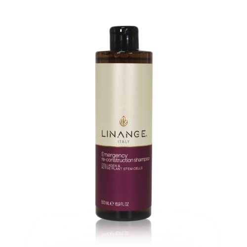 LINANGE Emergency Reconstruction Shampoo 12-Pack 1.41 fl oz for Damaged Hair with Collagen & Keratin