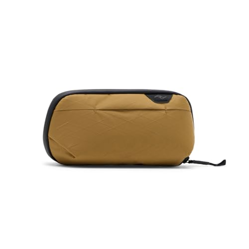 Peak Design Small Wash Pouch, Coyote, Ocean Edition, Travel Toiletry Bag, Upright or Hanging Dopp Kit with Pockets, Magnetic Toothbrush Pocket, Wide UltraZip Opening, Toiletry Bag for Men and Women