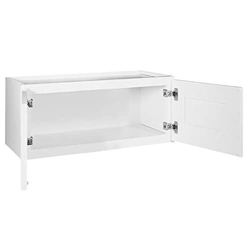Ready to Assemble Kitchen Bridge Wall Cabinet - 12 in. High, White, Soft-Close Doors