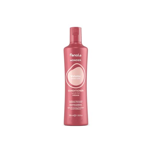 Fanola Wonder Volumizing Conditioner for Fine Thin Hair - Detangling Hair Conditioner for Women & Men - Lightweight Vegan Formula - Brightens & Softens Strands (350 ml)