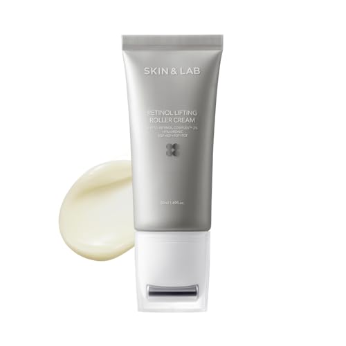 Retinol Lifting Face and Neck Cream with Massage Roller - Anti-Aging, Vegan, Korean Skincare