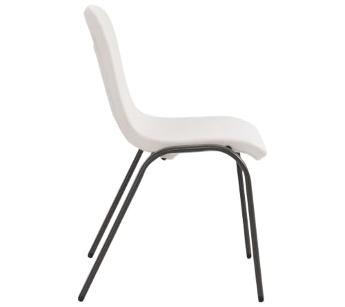 Kids Stacking Chairs Set - 4 Pack Almond Indoor Outdoor Durable Plastic