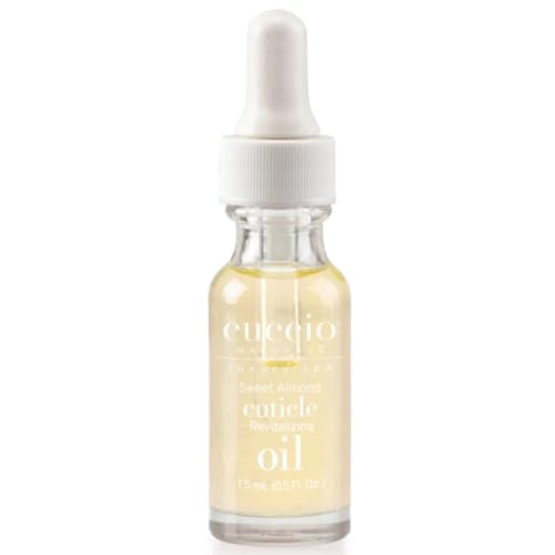 Cuccio Naturale Sweet Almond Cuticle Oil ? Hydrating and Nourishing Treatment with Safflower Oil and Vitamin E ? Sweet Almond Scent ? Promotes Healthy, Strong Nails ? 0.50 Fl. Oz. (15 mL)