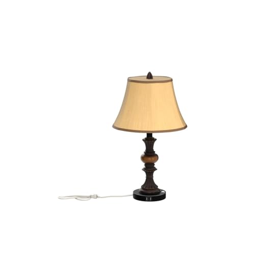 Bronze Touch Control Vintage Bedside Table Lamp Set of 2 with Dual USB Ports and 3-Way Dimming