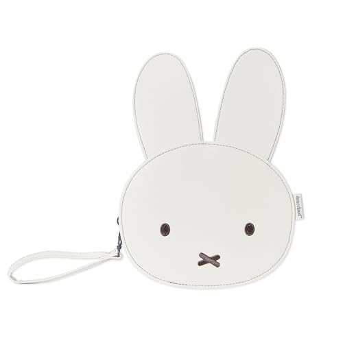 dearcloud Miffy Faux Leather Cosmetics Bag with Removable Wristlet Strap ? Travel Case & Purse (Shaped like Miffy)
