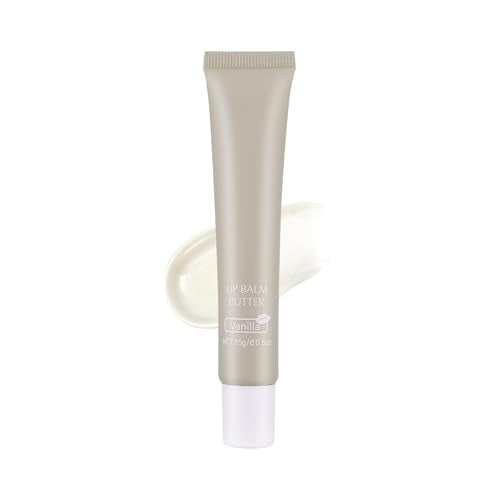 VRAIKO 2-in-1 Silky Lip Butter Balm & Lip Gloss, Hydration with Shea & Olive Oil Blend, Non-Sticky Moisture for Chapped Lips, Natural Ingredients (Vanilla)