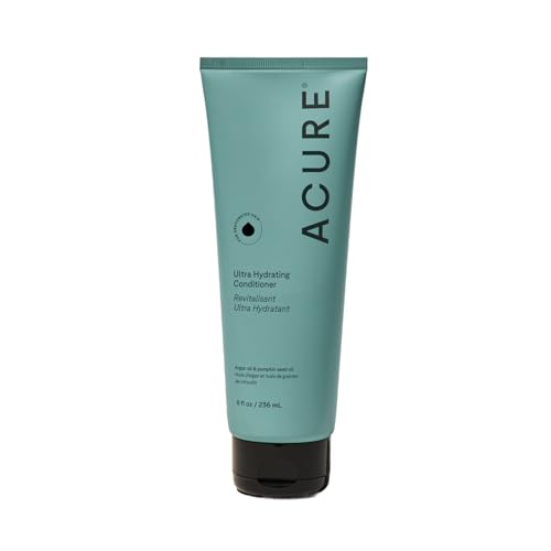 Acure Ultra Hydrating Conditioner - Deep Moisture Conditioner for Women & Men w/ Dry, Damaged, Fine, Dry, Damaged, Color Treated Hair & Scalp w/ Argan Oil, Vegan, Paraben Free, Sulfate Free - 8 fl oz