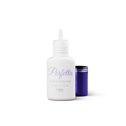 LivBay Supplies Perfetta Lash Adhesive, Fast Drying 1-2 Seconds, Light Pink to Clear, 5 mL