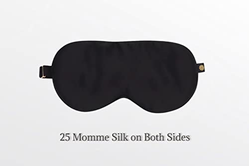 Beauty of Orient Midnight 25 Momme Mulberry Silk Eye Mask for Sleeping - Premium Comfort & Light Blocking