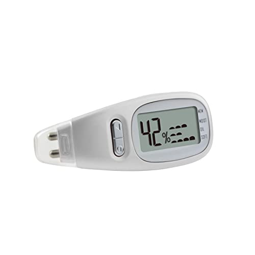 Portable digital facial moisture tester skin analyzer facial hydration corneometer skin hydration meter water oil tester for face skin care with backlight LCD display gifts for girls women