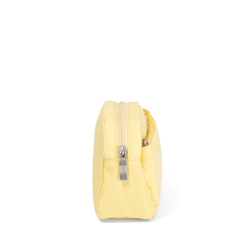Lightweight Cosmetic Bag for Travel - Small Butter Yellow Makeup Organizer