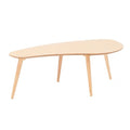 Natural Solid Wood Round Coffee Table with Removable Legs - WoJKod