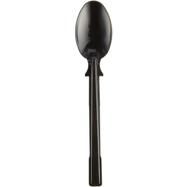 Disposable Teaspoon - Black, 40-Pack, Food Service Utensils