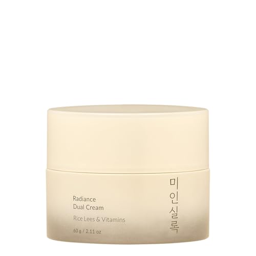 Elishacoy | MIIN SILOK Radiance Dual Cream, 2 in 1 Brightening & Firming Cream with Rice Lees & Vitamins, Custom Blend Texture, Improves Skin Tone, Elasticity & Dark Spots, 60g (2.11 oz)