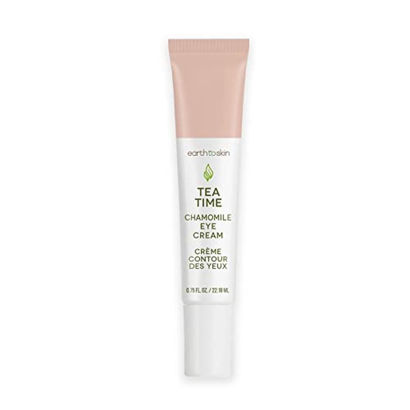 Earth To Skin Tea Time Chamomile Under Eye Cream for Puffiness - Hydrating Eye Bags Treatment with Vitamin C and Vitamin E, Jojoba Oil and Squalane to Smooth and Refresh Delicate Eye Area - 0.75 fl oz