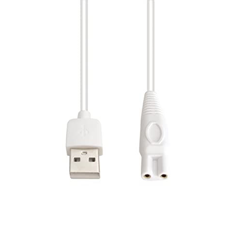 Charger Cord Replacement for Finishing Touch Flawless Legs Shaver Women Electric Trimmer - 5V USB Power Cable (2-Pack) (NOT for Flawless body razor and Flawless Nu razor)