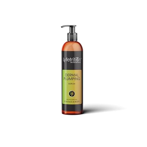 Lyfetrition Dermal Plumping Complex | 12 oz large Bottle | Anti-Ageing Serum Enriched with Vitamin C and Hyaluronic Acid