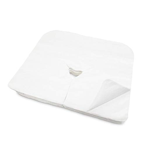 ZMDREAM Pack of 170 Disposable Fitted Massage Table Sheets and Flat Face Cradle Cover White