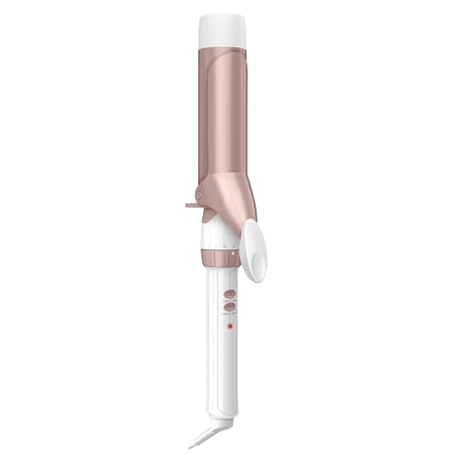 Conair Curling Iron 1.5 Inch Double Ceramic Barrel White Rose Gold - Adjustable Heat