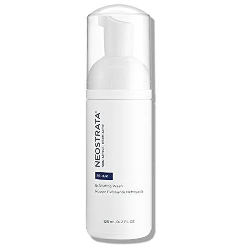 Exfoliating Facial Cleanser with Polyhydroxy Acids - Gentle Foaming Wash for All Skin Types, 4.2 fl oz