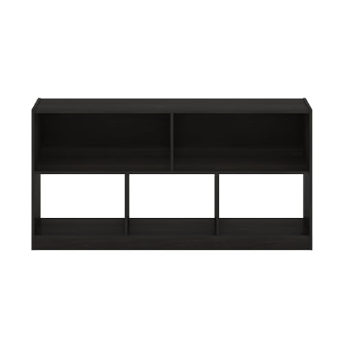 Furinno Daly Espresso 5-Cube Bookcase - Modern Horizontal Storage Organizer