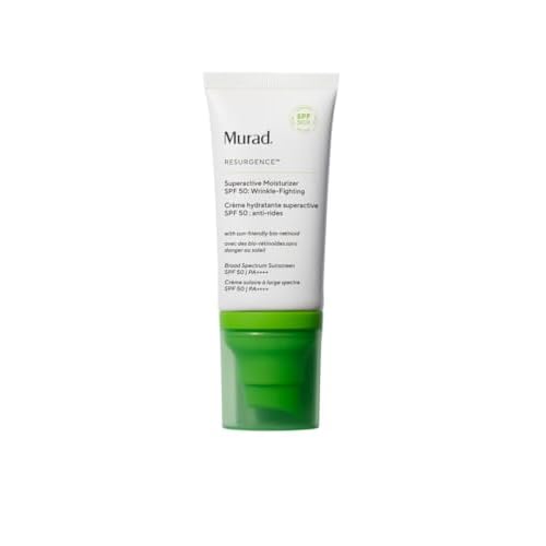 Murad Superactive Wrinkle-Fighting Moisturizer SPF 50 - Bio-Retinoid Ultra Sheer Facial Sunscreen Gently Targets Fine Lines and Wrinkles With Aging Protection From UVB/UVA - 1.7Fl Oz