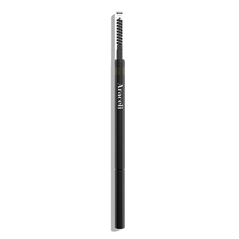 Araceli Beauty Eyebrow Pencil - Ultra-Slim Precision Tip and Spoolie, Long-Lasting, Water-Resistant and Smudge-Proof Brow Pencil - Natural Brow Definer, Fills Sparse Areas (Dark Brown)